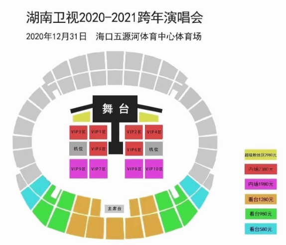 2021湖南卫视跨年演唱会座位图怎么分布的？观演攻略
